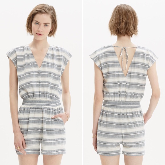 Madewell Pants - NEW! Madewell Beach Yucatán Striped Romper